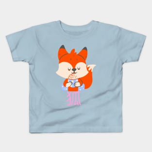 Kawaii japanese fox Kids T-Shirt